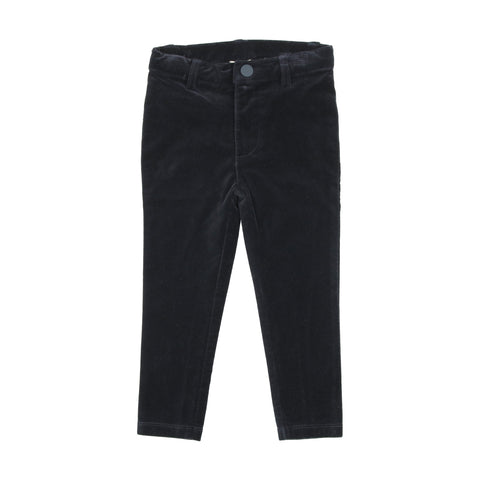 Lil Legs Navy Velvet Pants
