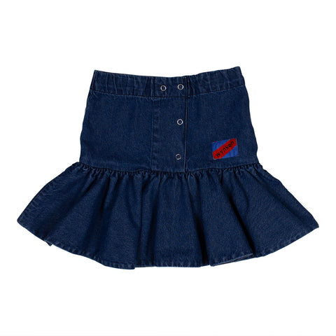 Wynken Longer Denim Puff Skirt