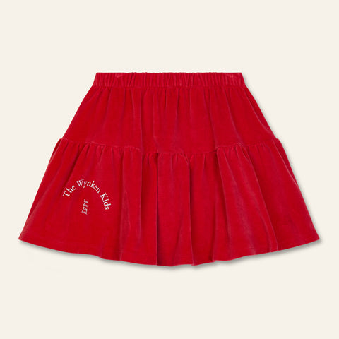 Wynken Ladybird Red Sloth Velour Skirt