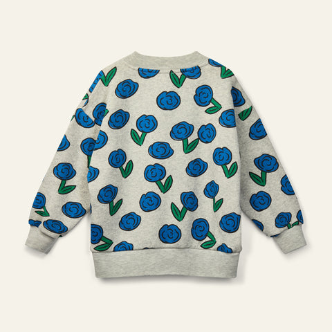 Wynken Dancing Dahlia Grey Melange Sweatshirt