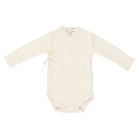 Bebe Organic Natural Wrap Onesie & Footed Legging