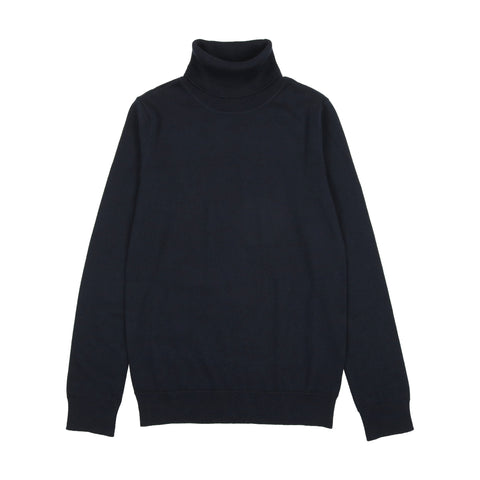 Coco Blanc Navy Knit Turtleneck