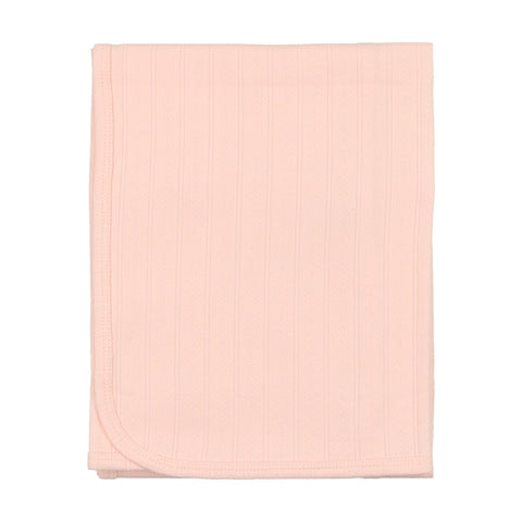 Coco Blanc Mauve Wide Pointelle Blanket