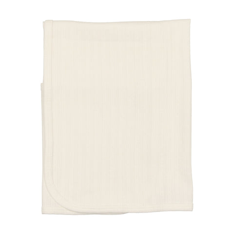 Coco Blanc Ivory Thin Pointelle Blanket