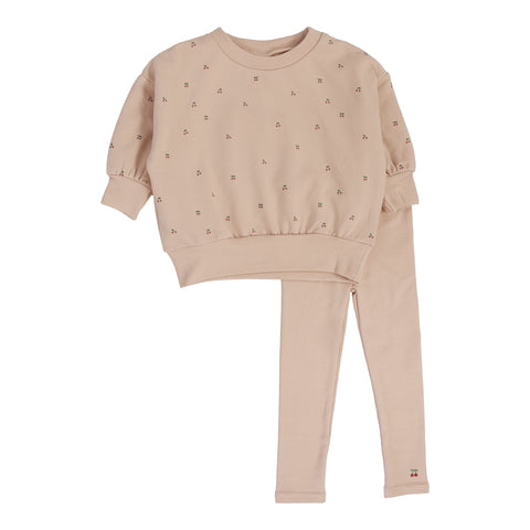 Lilette Dusty Pink Cherry Print Set