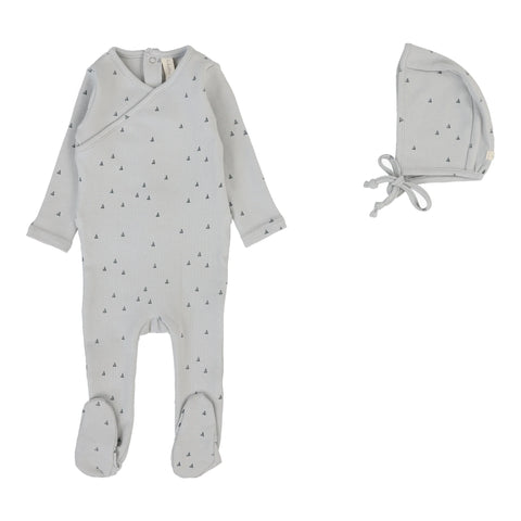 Lilette Pale Blue Sail Away Footie Set