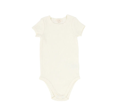 Lil Legs Ivory Short Sleeve Onesie