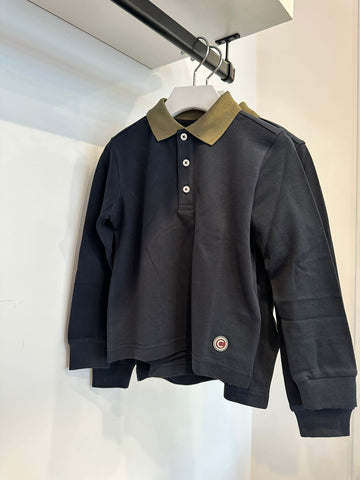 Colmar Navy Two Tone Long Sleeve Polo