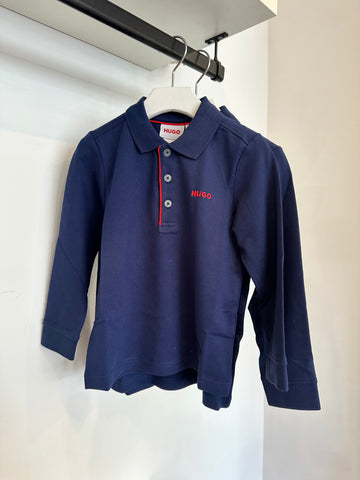Hugo Navy Pique LS Polo