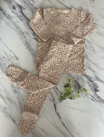 Lilette Mauve Printed Floral Lounge Set