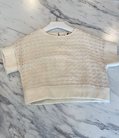 Belle Chiara Ecru Waffle Delos Sweatshirt