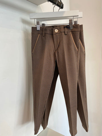 Emanuel Pris Sahara/Navy Houndstooth Pants