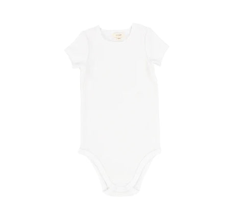 Lil Legs Pure White Short Sleeve Onesie