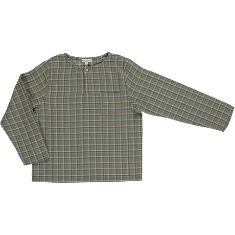 Bebe Organic Jean Green Tartan Check Shirt