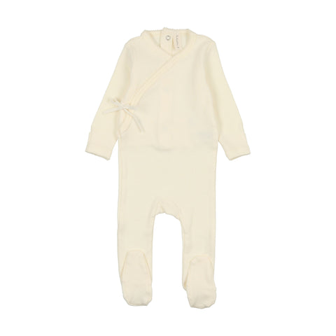 Lilette Ivory Pinpoint Wrapover Footie