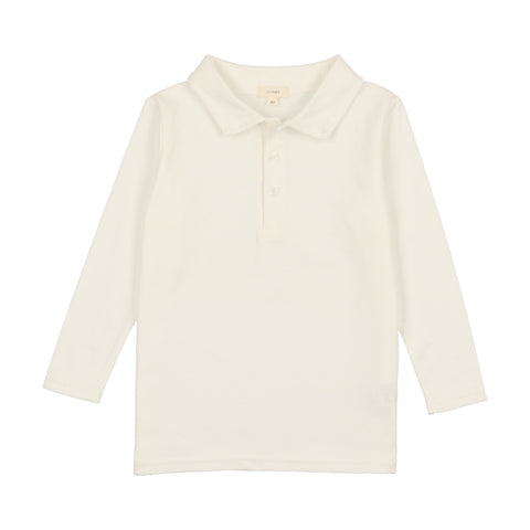 Lil Legs White Cotton Polo