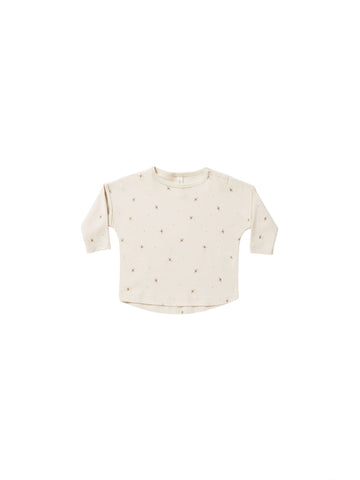 Quincy Mae Natural Bees Tee + Drawstring Pant Set