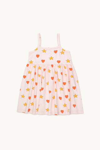 Tinycottons Pastel Pink Hearts Stars Dress