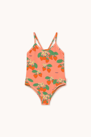Tinycottons Dark Pink Strawberries Swimsuit