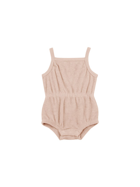 Quincy Mae Blush Terry Cinch Romper