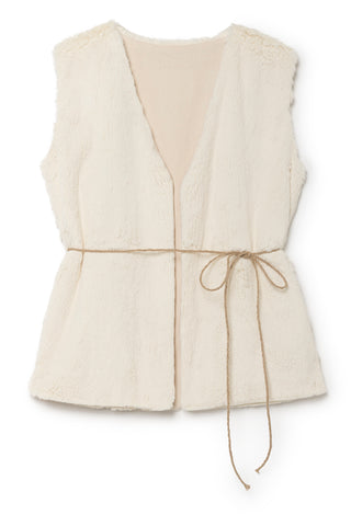 Little Creative Factory Cream Snow Sleeveless Vest Jacket