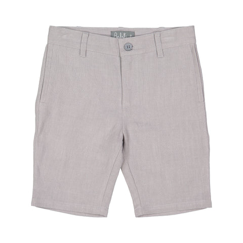 Belati Light Grey Linen Bermuda