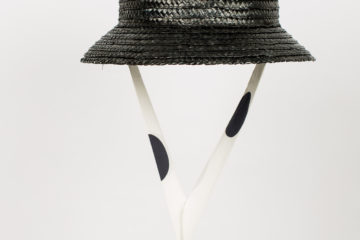 Motoreta Black Straw Polka Dots Vejer Hat