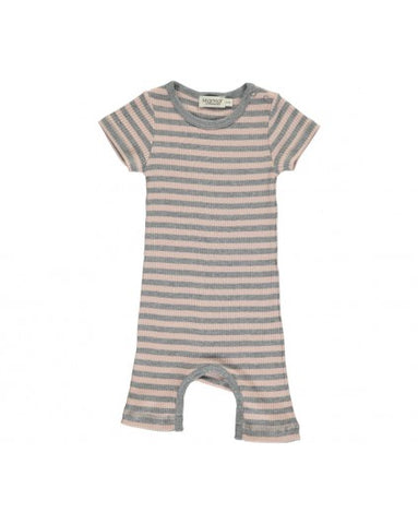 MarMar Copenhagen Rose Grey Melange Stripe Summer Romper