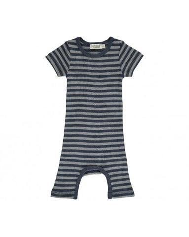 MarMar Copenhagen Blue Grey Melange Stripe Summer Romper
