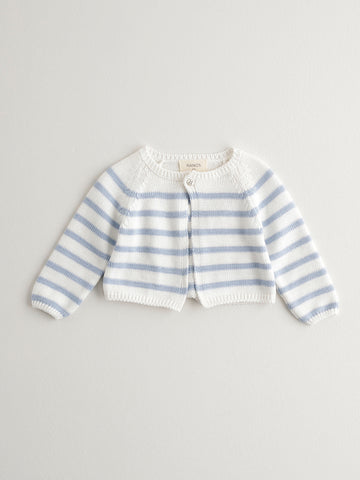 Nanos Baby Blue Stripe Cardigan
