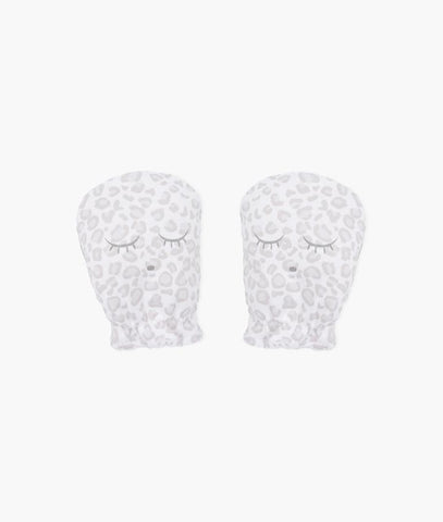 Livly Stockholm Grey Leopard Baby Mittens
