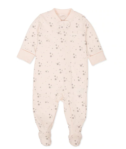 Livly Stockholm Light Pink Stars Zipper Footie