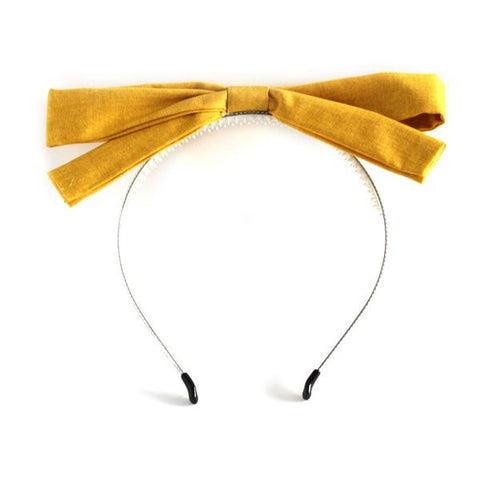 Arbii Mustard Man Dolly Bow Headband