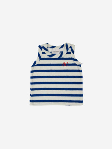 Bobo Choses Blue Stripes Terry Baby Tank Top