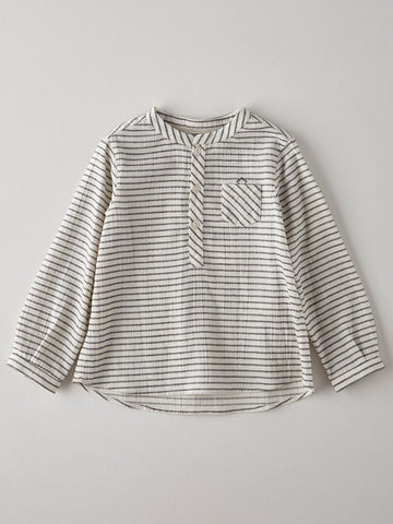 Nanos Off Black Striped Shirt