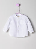 Nanos White Linen Baby Boy Shirt
