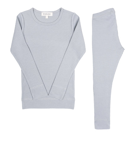 Koalav Mineral Gray LS Summer Pajama Set