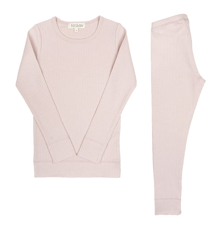 Koalav Powder Pink LS Summer Pajama Set