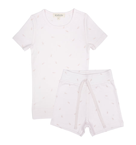 Koalav Powder Grain SS Summer Pajama Set
