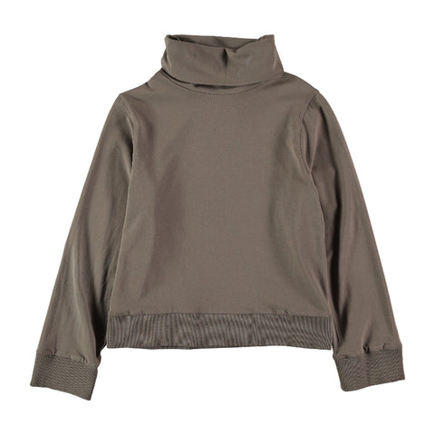 Belle Chiara Knit Grey Jersey Turtleneck