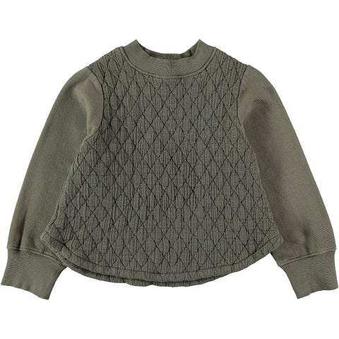 Belle Chiara Grey Medium Diamond Padded Sweatshirt