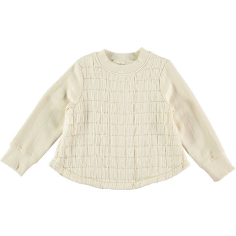 Belle Chiara Ecru Padded Sweatshirt