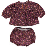Bebe Organic Lena Mulberry Mini Floral Baby Set