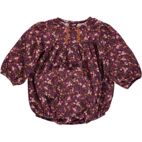 Bebe Organic Lena Mulberry Mini Floral Romper