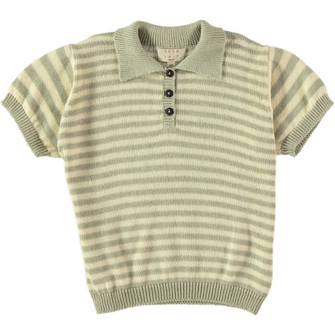 Coco Au Lait Lavanda Striped Knit Polo
