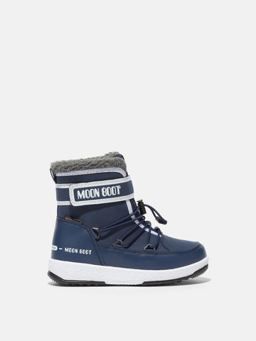 Moon Boot Navy/White Jr Boy WP Boots