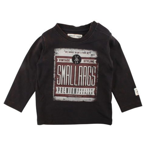 Small Rags Danny Long Sleeve Sweatshirt Jet Washed Black