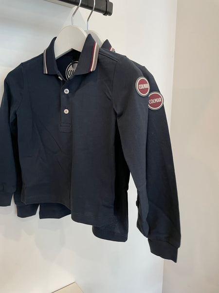 Colmar Blue Long Sleeve Trim Polo