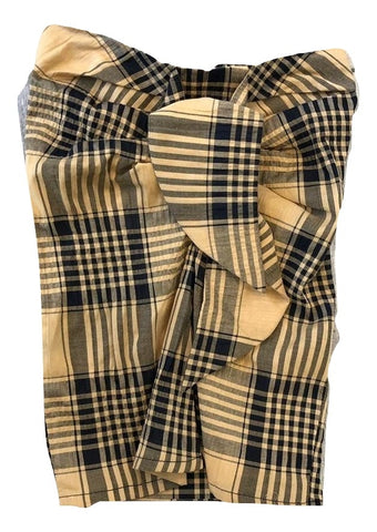 You and Me Black Plaid Skirt