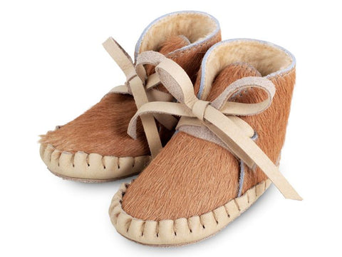 Donsje Amsterdam Pina Exclusive Cow Hair Booties Cognac